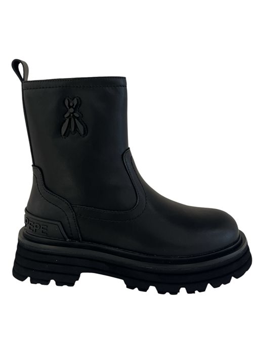 Stivali neri logo PATRIZIA PEPE | PJ979.01NERO
